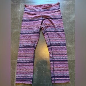 Striped Purple Kids Leggings